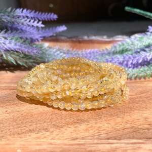 Citrine Crystal Bracelet - Citrine Bracelet - Yellow Crystals - 4mm Crystal Bracelet - Crystal Jewelry - Healing Crystal Jewelry -