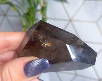 Dymny kwarc w dowolnej formie - Tęczowy błysk - Dokładny egzemplarz - C65