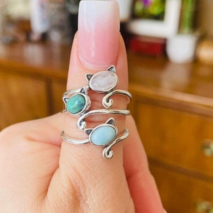 Cat Rings - 925 Sterling Silver - Cat Lovers-