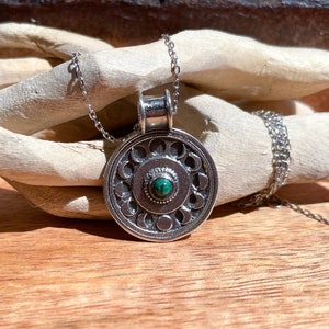 Malachite Necklace - Phases of the Moon Necklace - Full Moon Necklace - Half Moon Necklace - Crescent Moon Necklace - Moon Phase Necklace -