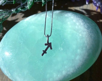 Collier pendentif zodiaque Sagittaire délicat - Bijoux astrologique en argent