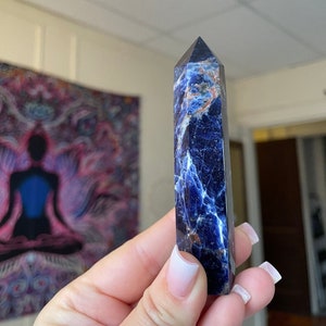 Sodalite Towers - INTUITION - MEDITATION - Sodalite Obelisk - Sodalite Polished Point - Sodalite Stone - Sodalite Point - Crystal Point
