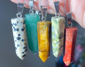 Hexagonal Crystal Necklace - Hexagon Crystal Pendant - Hexagon Point Necklace - Crystal Necklace - Crystal Pendant - Healing Jewelry -