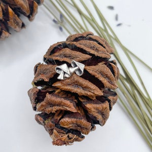 Adorable Mini Mushroom Stud Earrings - Sterling Silver Fungi-Inspired Jewelry for Nature Lovers