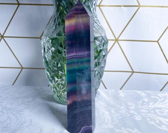 Torres de fluorita arcoíris de 6" – Exact Tower - Crystal Decor – B36
