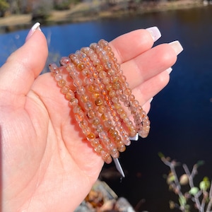 Golden Rutilated Quartz - Stretchy Bracelet - 4mm Crystal Bracelet - Crystal Bracelet - Golden Rutile - Natural Crystal Bracelet -