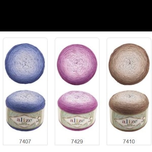 Alize Diva Ombre Batik, 100% Microfiber Acrylic Crochet Yarn, Knitting Soft Yarn, Summer Yarn Bikini Patern, Best Quality,