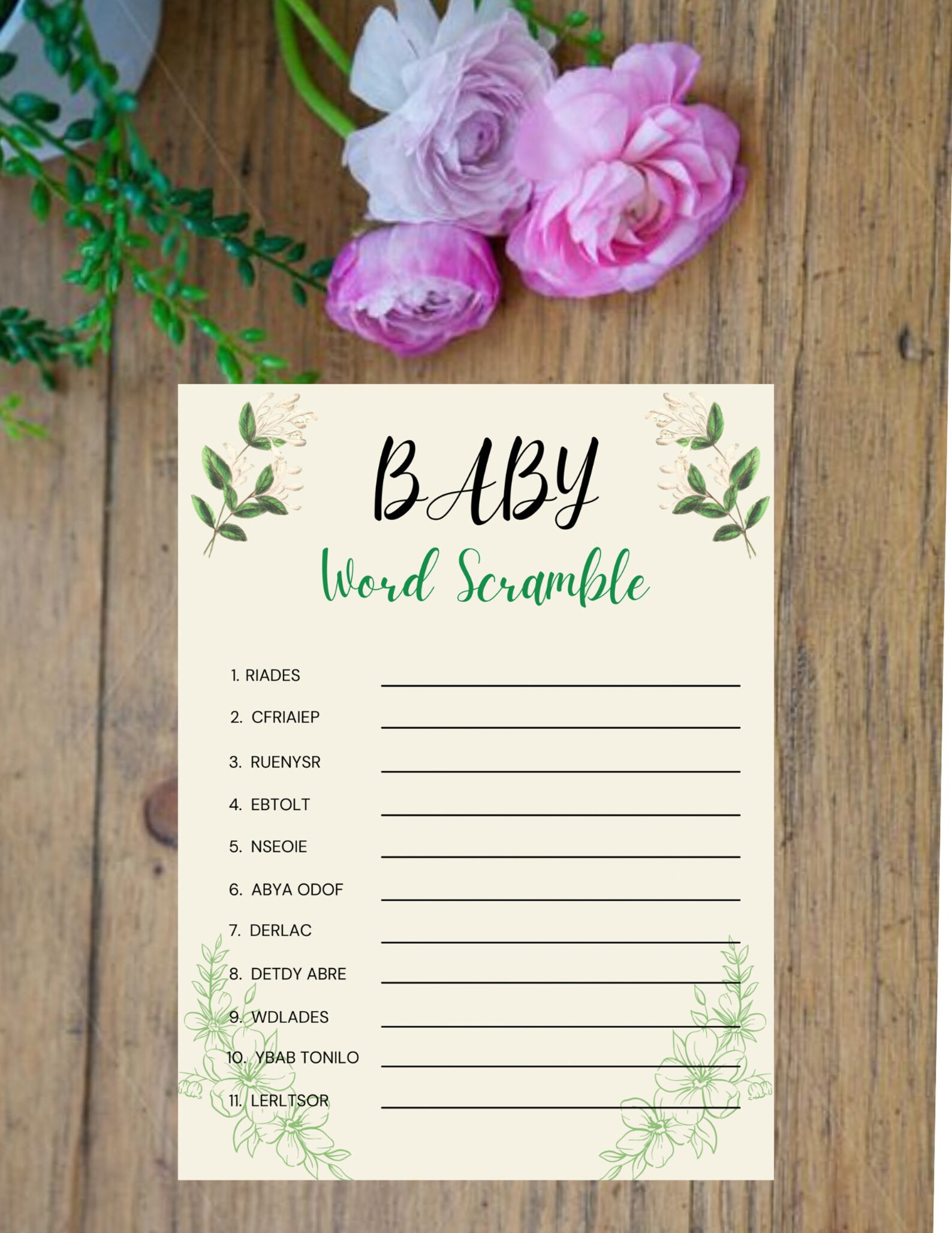 Baby Shower Game Printable/ Baby Shower Game/ Baby Shower - Etsy Canada