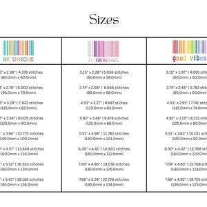 Machine Embroidery Design Barcode Bundle | 3 Lettering Machine Embroidery Designs | Quote Embroidery | Download | 8 Sizes, 3 hoops image 6