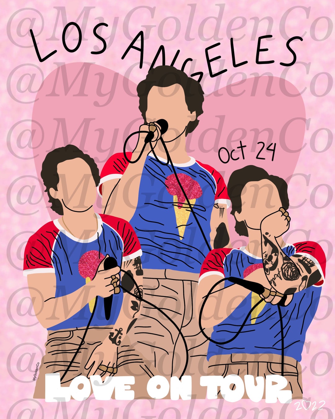 Love On Tour LOS ANGELES oct 24 Glossy Poster