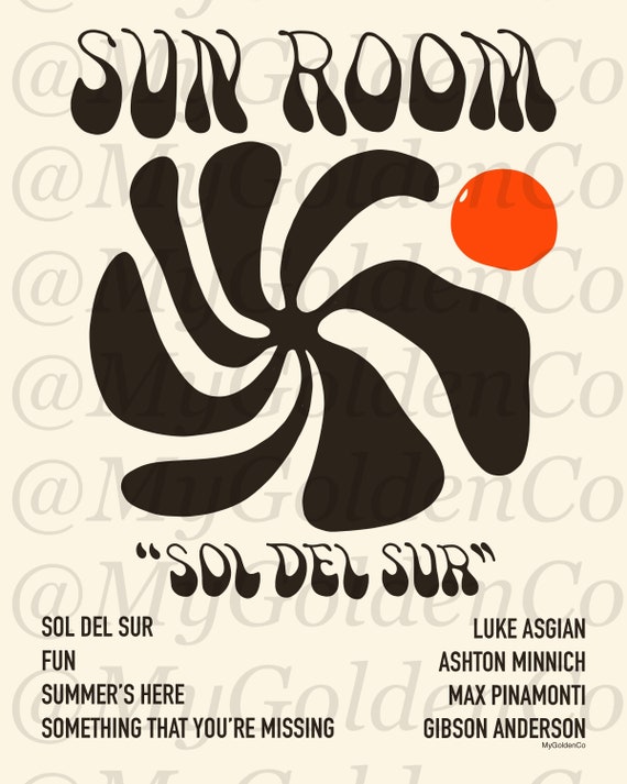 Sun Room Band Glossy Poster Etsy