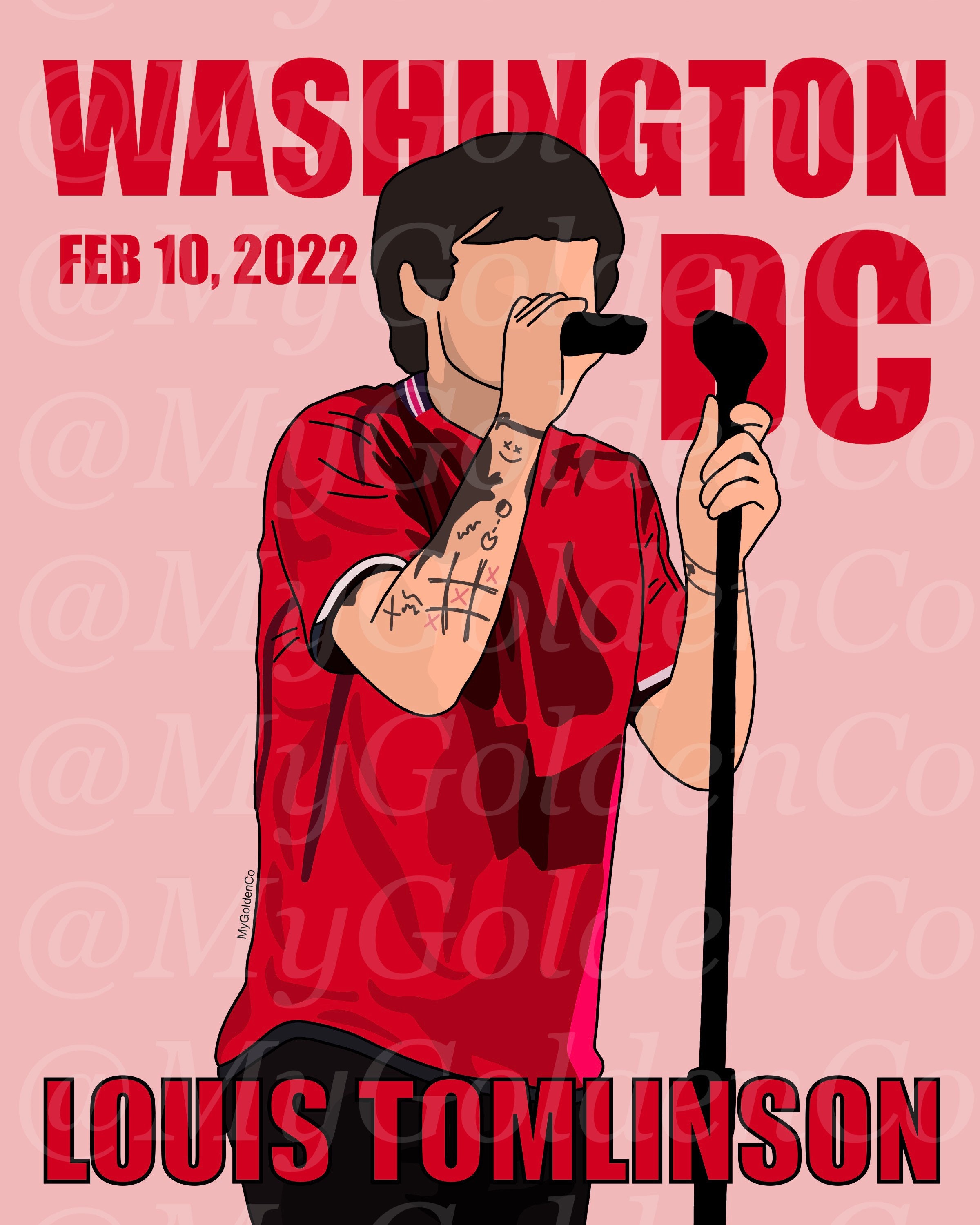 LOUIS TOMLINSON 2022 Tour Outfits Digital Poster 
