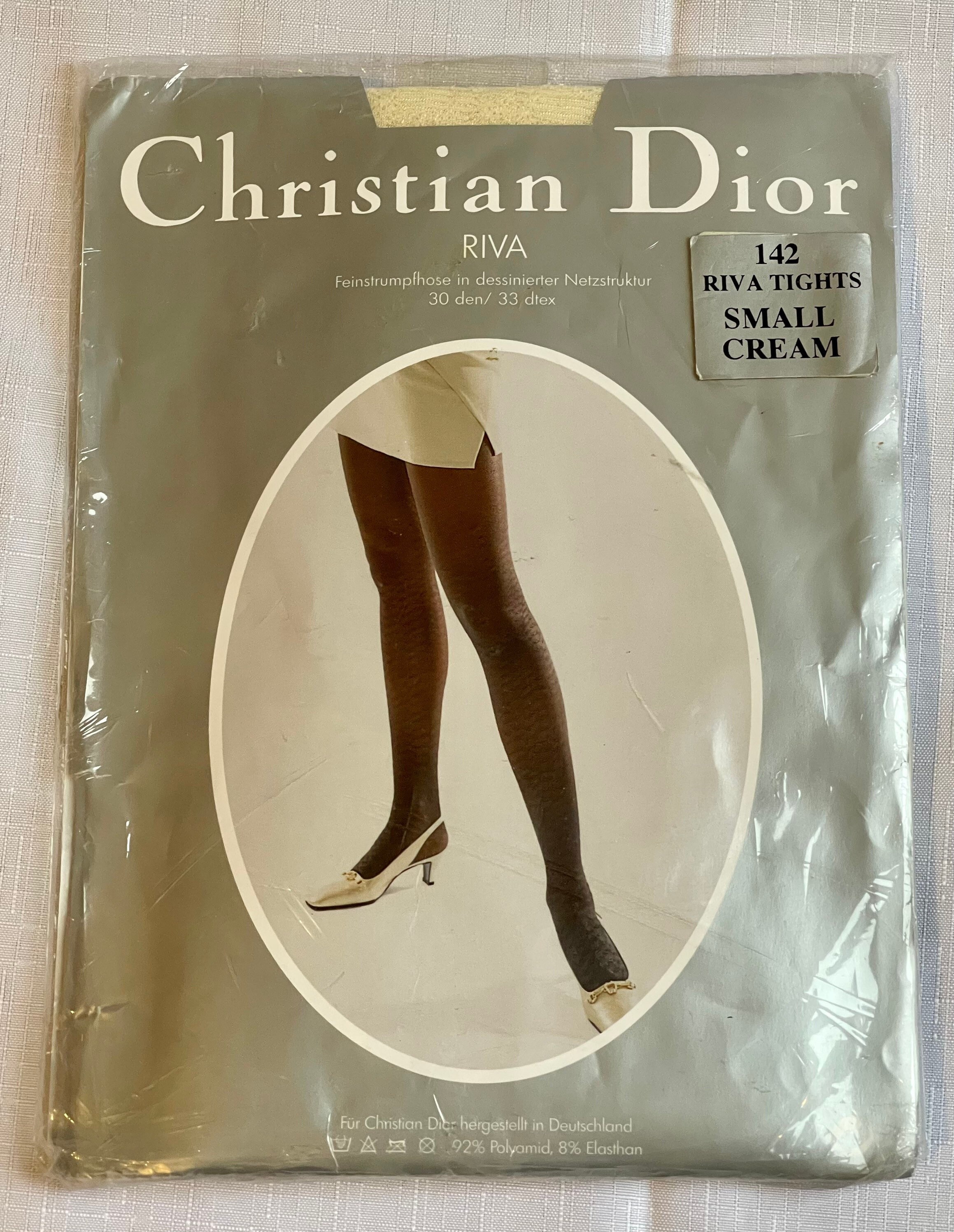 Christian Dior Cream Tights. Vintage/retro Tights, as New and Still in  Packaging Going Back to the 80s. Labelled as 142 Riva Small Cream. 