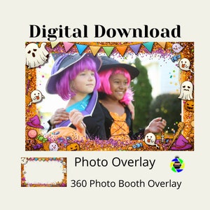 Halloween Overlay, Photo Booth Overlay, Photo Overlay, 360 Photo Booth