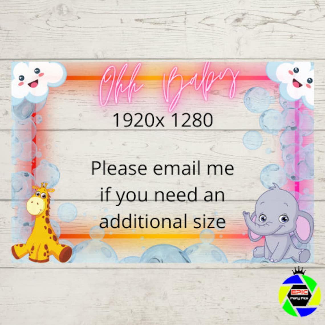 Baby Shower Overlay Photo Booth Overlay Photo Overlay 360 Etsy