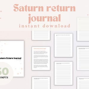 Printable Saturn Return Journal | Astrology Journal Digital | Saturn Return Explained | Journal Prompts for Self Growth PDF
