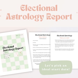 Elijamos una fecha ideal / Informe astrológico electoral / Tabla electoral astrológica