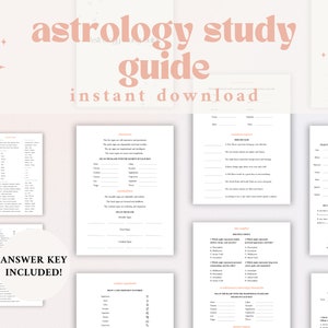 Printable Astrology Study Guide | Astrology Study Guide PDF | Learn Astrology Printable | Learn Astrology Template