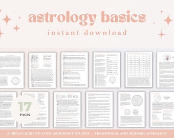 Druckbare Astrologie-Grundlagen | Astrologie Interpretation Arbeitsblatt | Astrologie 101 Spickzettel | Astrologie Arbeitsblatt | Astrologie für Fortgeschrittene