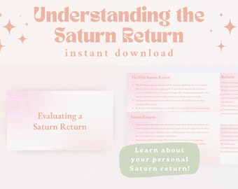 Printable Saturn Return Slides | Learn about your Saturn Return | Saturn Return Astrology | Advanced Astrology