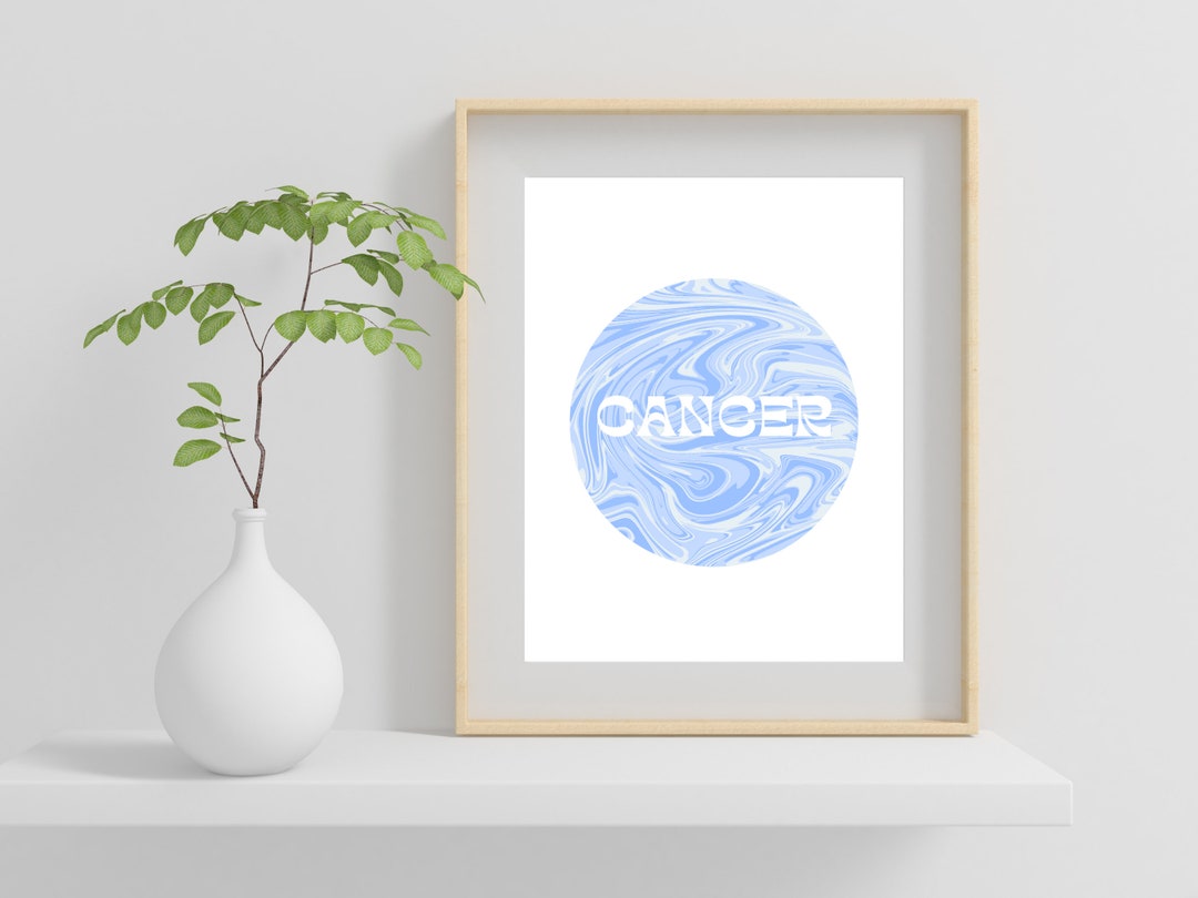 Printable Cancer Wall Art | Cancer Zodiac Wall Art | Cancer Zodiac ...