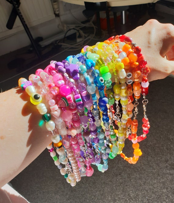 Y2K 90's Style Necklace Rainbow Custom Design Recycled Etsy UK