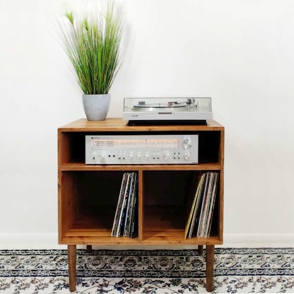 Retro Record Player Stand, Vinyl Storage, LP Storage Stand - Music Cabinet - Records Storage Unit - Many Colours Available!