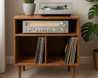 Retro Record Player Stand, Vinyl Storage, LP Storage Stand - Music Cabinet - Records Storage Unit - Many Colours Available!