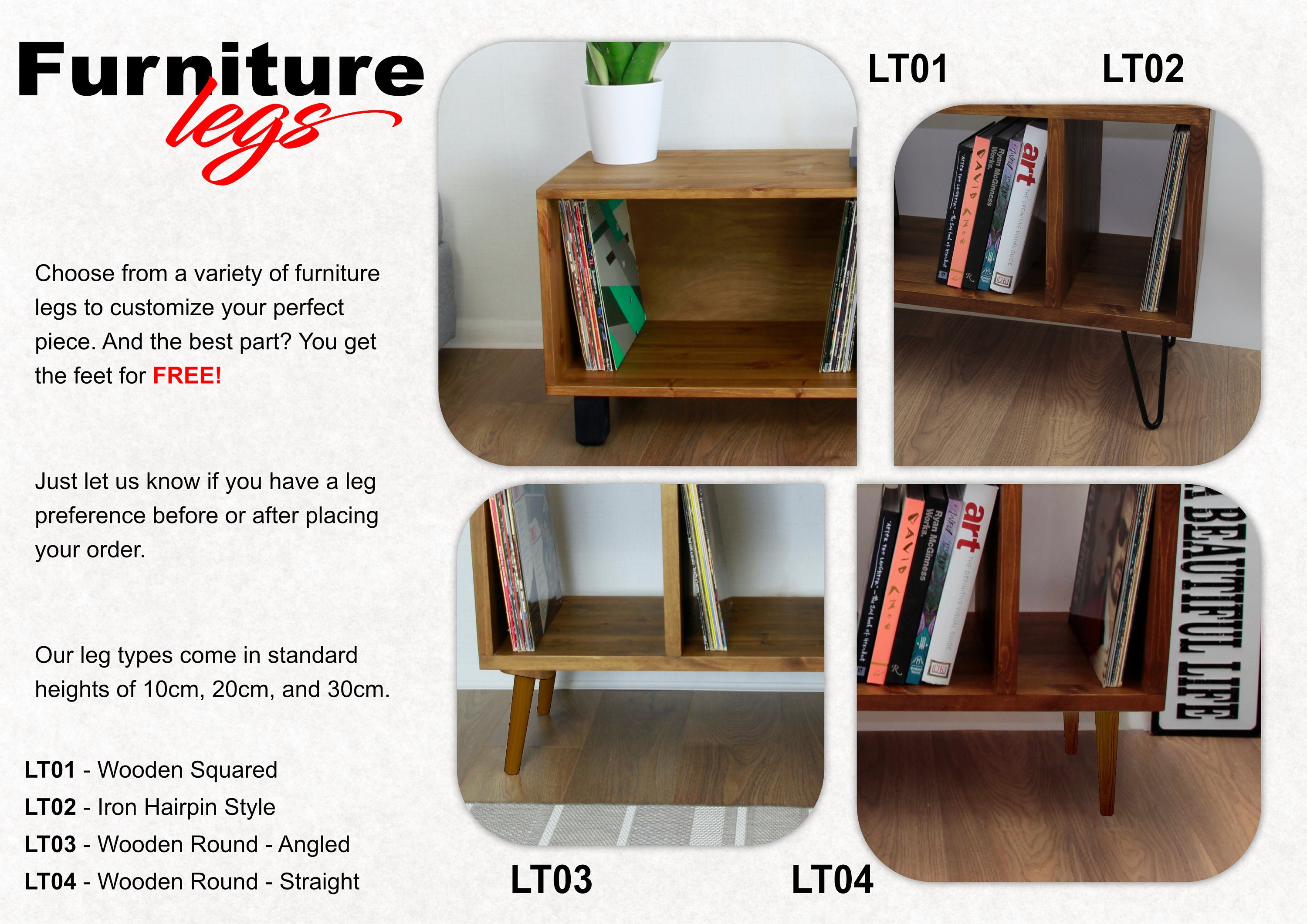 Handmade Solid Wood Record Player Stand: Vinyl Storage Cabinet - Etsy