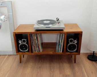 Record Player Stand, Vinyl LP Record Storage, Hifi Rack, Turntable Unit, Vinyl Storage Furniture - Many Colours Available! (SIDE SECTIONS)