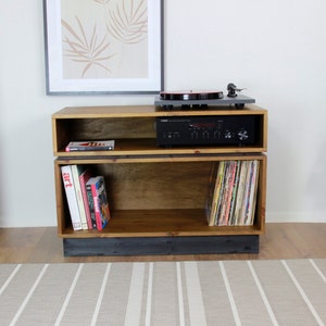 Record Player Stand, Vinyl LP Record Storage, Hifi Rack, Turntable Unit, Vinyl Storage Furniture - Many Colours Available!