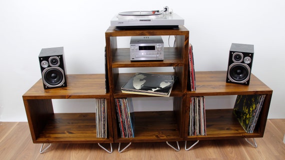 Record Player Stand, Vinyl LP Record Storage, Hifi Rack, Turntable Unit