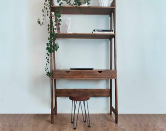 Rustic Industrial Desk, Computer Desk, Office Work Desk, Solid Wood Desk - Available in Many Colours!