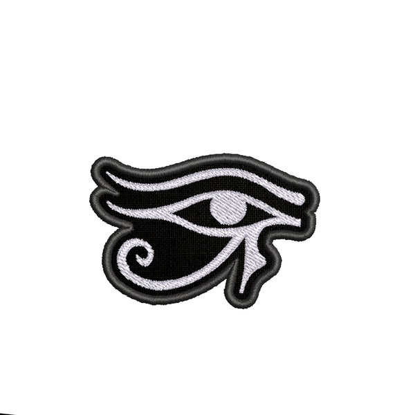 Eye of Ra or Eye of Re Symbol Crest Embroidered Iron On Patch Feminine Ancient Egyptian Mythology for Backpack Bags Vest Jacket Clothing