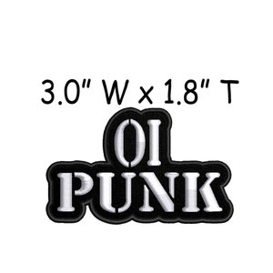 OI Punk Patch Embroidered Iron-on/Sew-on DIY Applique Backpack Bag Battle Vest Jacket Clothing Jean Alternative Rock Music Goth Gothic