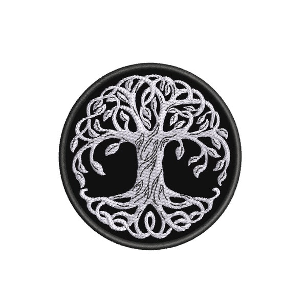 Tree of Life Celtic iron-on embroidered applique for Clothing Jacket, Christian Signs & Symbols, sew on embroidery, Biker Badge, Celtic
