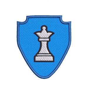 White Queen Chess Piece Patch Embroidered DIY Iron-on/Sew-on Applique Backpack Bag Vest Jacket Clothing Jeans Hat Board Game Hobby Strategy