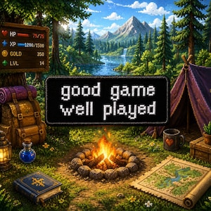 Parche "Buen juego, bien jugado" / Parche termoadhesivo / Geek y gamers / Espíritu deportivo / Aplique bordado para coser en chalecos, chaquetas, sombreros y mochilas