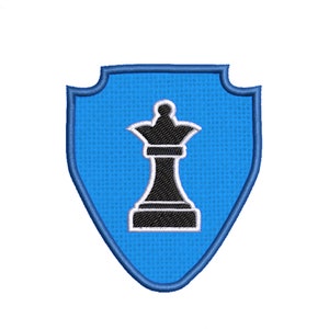 Black Queen Chess Piece Patch Embroidered DIY Iron-on/Sew-on Applique Backpack Bag Vest Jacket Clothing Jeans Hat Board Game Hobby Strategy