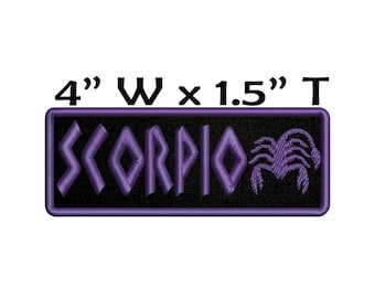 Scorpio Zodiac Sign Patch Embroidered DIY Iron-on/Sew-on DIY Applique Backpack Bag Vest Jacket Clothing Jean Astrology Sky Moon Stars