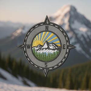 Parche de montaña/Parche termoadhesivo/Vida silvestre y animales/Insignia de naturaleza/Camping y senderismo/Bordado para coser en ropa, chalecos, chaquetas, sombreros y mochilas