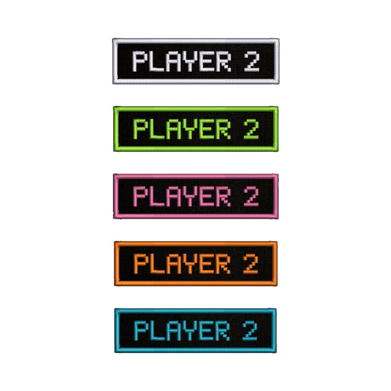 Player 2 Classic Retro Game Embroidered Iron on Patch Geeks & Gamers PC ...