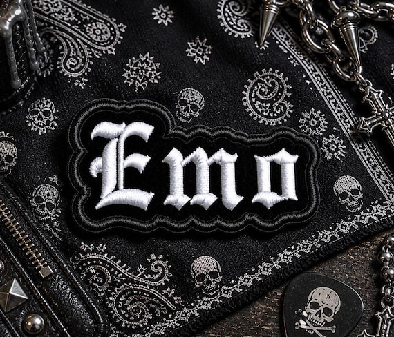 Emo Patch/iron-on Patch/alternative Rock Music/goth Gothic Gift 