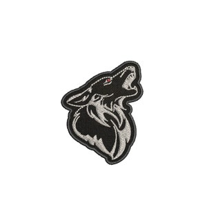Howling Wolf Embroidered Iron On Patch Sew On Wildlife & Animals Nature Trail Hiking Mountains Forest for Backpack Bags Vest Jacket Clothing