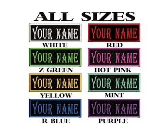 Personalize Patch Custom Your Name Tag &quot; YOUR NAME&quot; Embroidered DIY Iron-on/Sew-on Applique Uniform Costume Bags Vest Jacket Clothing Biker