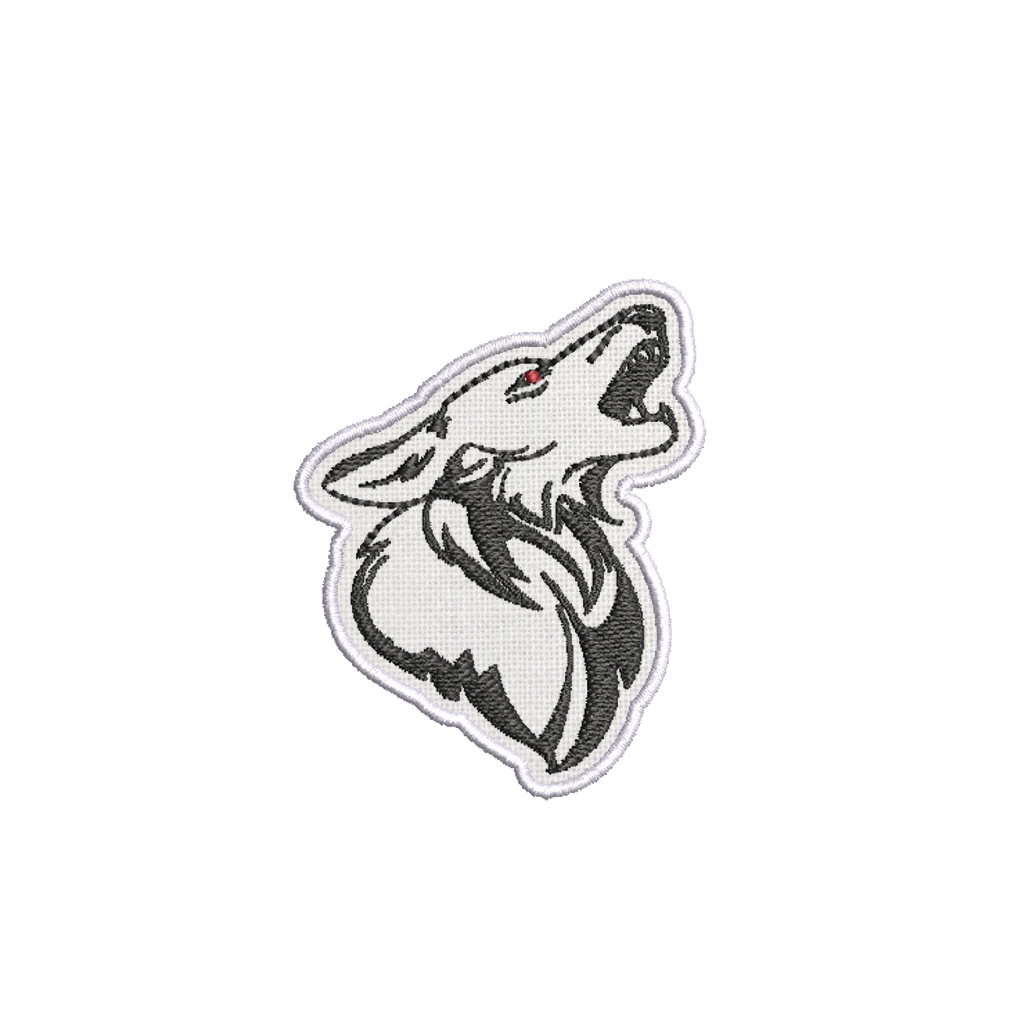 Howling Wolf Embroidered Iron On Patch Sew On Wildlife & Animals Nature Trail Hiking Mountains Forest for Backpack Bags Vest Jacket Clothing