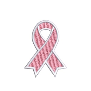 Breast Cancer Awareness Support Pink Ribbon Embroidered Iron On Patch Nurse Fundraiser Custom for Backpack Bags Vest Jacket Clothing Jeans