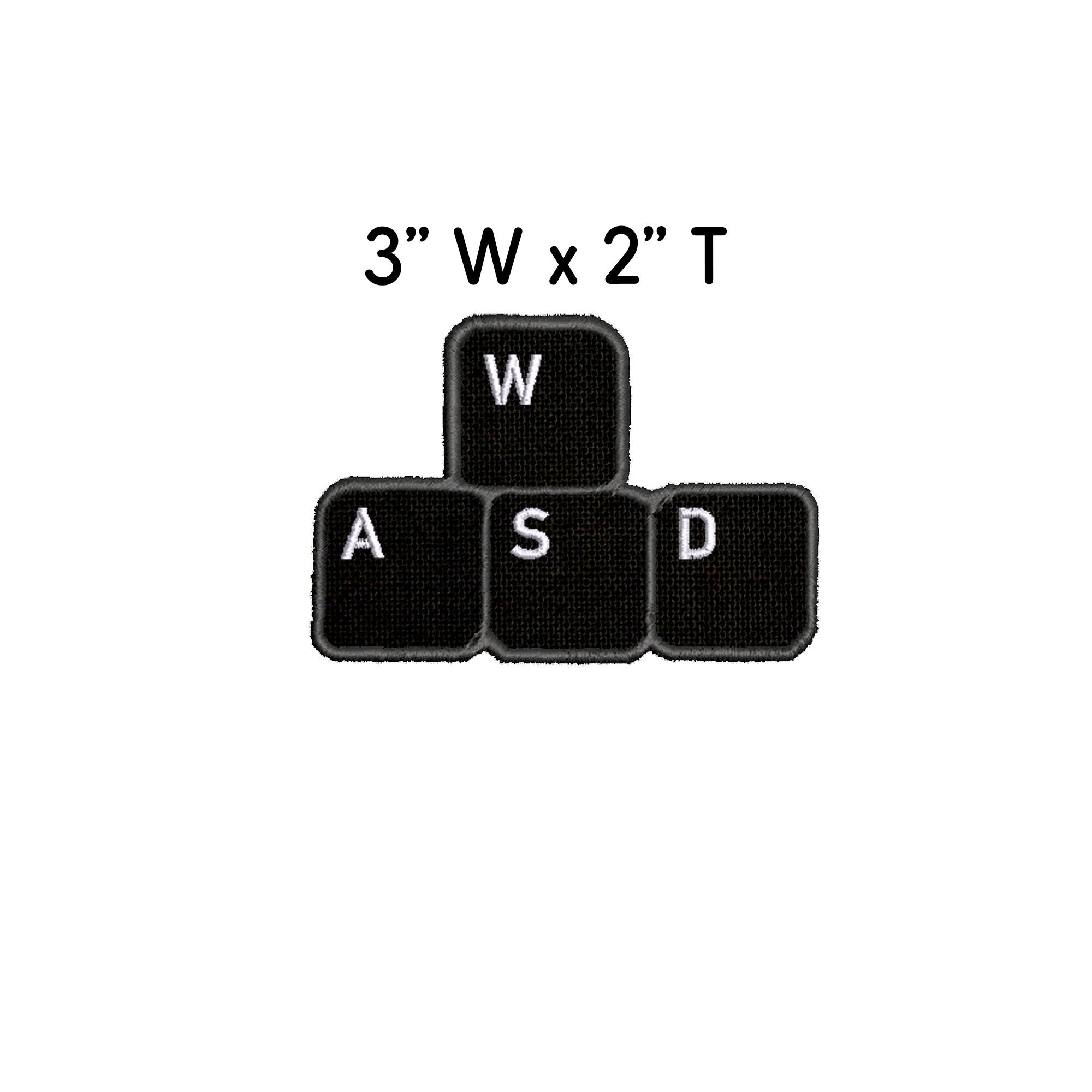 WASD Keys Retro Game Embroidered Iron on Patch Geeks & Gamers - Etsy
