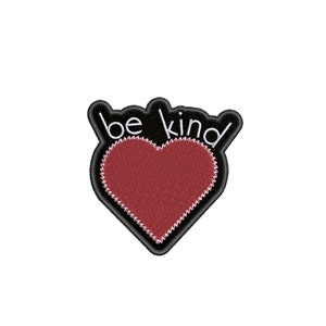 Be Kind Heart Retro Embroidered Iron On Patch Hippie Woodstock Love FriendsBoho Fun Custom for Backpack Bags Vest Jacket Clothing Jeans