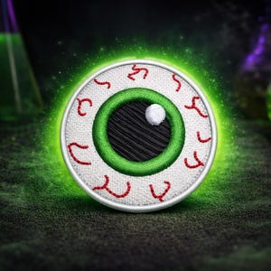 Evil Eye Patch/Bügelbild Patch/Halloween-Kostüm/Gothic Gothic Style/Bestickte Aufnäher für Kleidung Weste/Jacke Hüte Rucksack